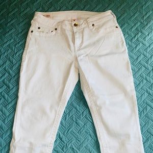 True Religion Brand New White Crop Jean Size 32